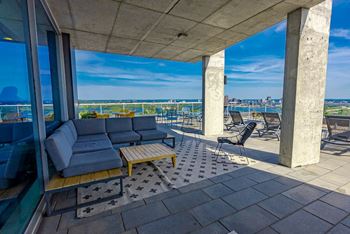 Rooftop terrace with bbqs